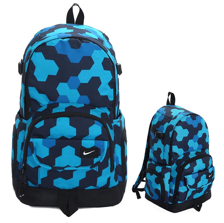 Classic Nike Diamond-Ball Print Backpack Blue Black